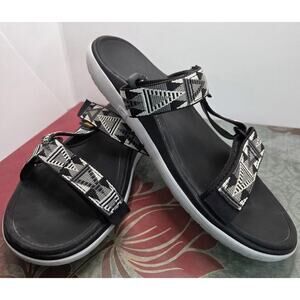 TEVA Women's Hurricane XLT2 Sandals 1013045 US Sz-7.5 Black White Aztec